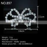 Hot ! Small Rhinestone Ribbon Button For Wedding Invitation-897 thumbnail-2