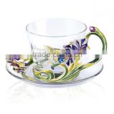 Iris coffee cups set for home/hotel/bar decoration wedding gift