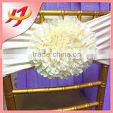 Wholesale Champagne Wedding Rosette Decoration Chair Sash Fabric thumbnail-2