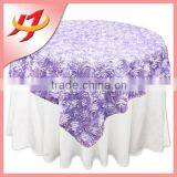 Wedding Decorative Satin Rosette Table Cover Round Table Overlay thumbnail-3