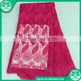 100 Polyester Double Tulle Latest Dress Making Embroidery Design Swiss Lace Fabric thumbnail-2