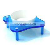 Blue Flower Shape Acrylic Pet Feeder,pet Bowls thumbnail-1