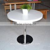 China Home & Restaurant High Gloss White Solid Surface Acrylic Table