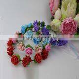 Mixed Big Rose Headband With Color Silk Ribbon ,PE Rose Flower Hairband Headband thumbnail-2