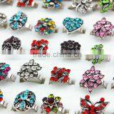 Europe Style Alloy Colourful Diamante Flower Open Rings thumbnail-4