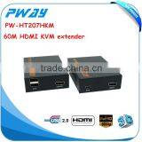 Pinwei PW-HT207HKM 197ft/60m HDMI Extender Over Single-wire CAT5e/6 IR Remote Control Support HDTV 1080P 3D thumbnail-2
