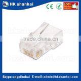 Hot Sale High Quality 100 Pcs 50 Micron Gold-plated Contacts AWG Stranded UTP Cable 8P8C Cat 6 Rj45 Modular Plugs