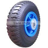 8 Inch FLAT FREE PU Wheel With Ball Bearing Plastic Rim for Tool Carts Hand Trucks thumbnail-2