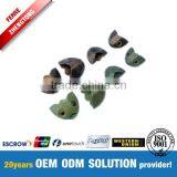 Olive Brown and Silver Bead Sculpin Helmet thumbnail-1