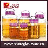 Large Volume Glass Plum Wine Bottle With Plastic Lids thumbnail-1