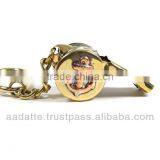 Nautical Whistle With Anchor Key Chain Nautical Key Ring Brass Keychain thumbnail-1