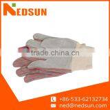 Regular Type Knitting Cuff Palm Leather Gardening Gloves thumbnail-1