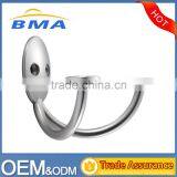 Wholesale Small Wall Mount Stainless Steel Twin Coat Hat Robe Hook thumbnail-1