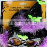 Halloween Sexy Girl Bat Headband and Mask With Feather thumbnail-1
