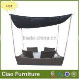Garden Furniture Rattan Gazebo With Waterproof Fabric thumbnail-1
