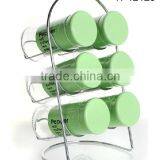 6pcs Glass Sleeve Spice Holder Set for Mother Day Gift thumbnail-2