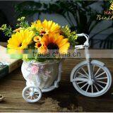 White Tricycle Bike Design Flower Basket Storage Container DIY Party Weddding Casamento Decoration Supplies thumbnail-3