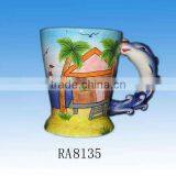 Attractive Ceramic Mug With Landscape Handpainted thumbnail-1