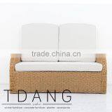 Mandalay Outdoor Patio Bench - Vietnam Wicker Furniture - ConversationFurniture thumbnail-1