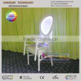 PU Cushion Padded LED Acrylic Bar Chairs thumbnail-2