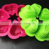 11052 Six Holes Heart Shaped Cake Mould Silicone Mould thumbnail-6