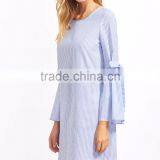 New Arrival 2017 Fashion Striped Long Sleeve Comfortable Cotton Fitted Casual Shirt Dress thumbnail-3