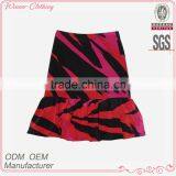 2016 Hot Sale High Fashion Red Print Skirt Sexy Girls In Short Skirts thumbnail-1