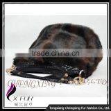 CX-H-41 Fashion Leather Fashion Women Bag Lady Wholesale Cheap Bag Rabbit Fur Women Handbag thumbnail-2