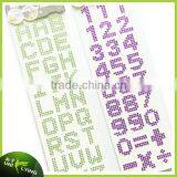 Customized Self-adhesive Acrylic Rhinestones Sticker Number Tape Scrapbooking Craft Decorative Sticker thumbnail-4