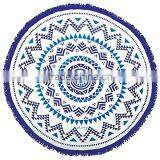 Hot Sale Cheap Reactive Print Microfiber Beach Towel With Tassel thumbnail-2