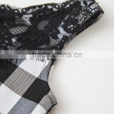 ShiJ 2017 New Design Brand Casual Black White Lattice Lace Vest Women Dresses thumbnail-4