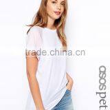 PETITE Short Sleeve Baseball Top thumbnail-1