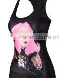 95% Cotton 5% Spandex Custom Womens Sublimated Fitness Tank Top Wholesale Yoga Clothing thumbnail-1