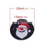 Wood Sewing Buttons Scrapbooking 2 Holes Oval At Random Christmas Pattern thumbnail-2