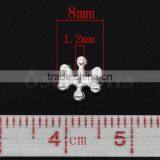 Lowest Price Christmas Snowflake Tiny Spacer Beads,Silver Plated Tiny Spacer Beads,8mmx 2mm 300PCs thumbnail-2
