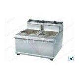 2 Basket Countertop Restaurant Deep Fryer CE , Easy Clean / Operate