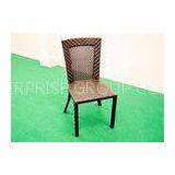 Brown Patio Furniture Outdoor Rattan Chairs with High Back