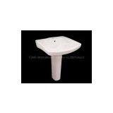 Two Pieces Washing Water Basin With Pedestal Lavabo Bathroom Fittings and Fixture thumbnail-2
