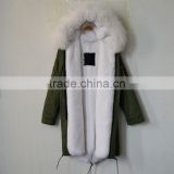 New arrival Britain Beading Long winter white color faux fur coat professional supplier Guangzhou Factory