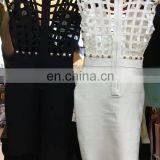 Women Sexy Sleeveless Deep V Hollow Out Cocktail Clubwear Party Mini Bandage Bodycon Dresses thumbnail-5