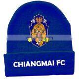 Printed Knit Beanie With Embroidery Logo
