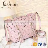 CR High Reputation Manufacture Handbags Latest Model Tassel Bag Long Strap Hollow Pattern Shoulder Bag Handmade Leather Bags thumbnail-2