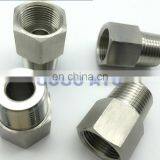 High Quality Quick Coupler 3/8 Female to 1/4 Male Thread Adapters SUS304 Stainless Steel Straight Galvanized Steel Pipe Fittings thumbnail-1