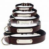 Stainless Steel Iron Sheet Word Carved Pet Collar Leather Leash Training Dog Rope Pet Neck Chain Pet Supplies thumbnail-5