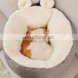 Warming Cat Bed Soft Round Pet Bed Cat Cave For Small Animals With Ant -Slip Bottom thumbnail-3