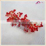 Beaming Red Bridal Wedding Hair Comb Hair Accessories thumbnail-2