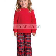 Wholesale Logo Autumn and Winter Children and Infants Adult Family Long-sleeved Plaid Pants Christmas Home Clothes Pajamas thumbnail-2