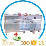 Thialand Roll Fry Ice Cream Machine Double Pan Thailand Stir Fried Ice Cream Machine China Factory Supply Fry Ice Cream Machine thumbnail-2