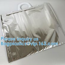 FREEZABLE LUNCH BAG, INSULATION ALUMINIUM FOIL BAG, THERMAL THERMO COOLER TOTE BAG, BENTO PICNIC