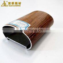 Woodgrain Extruded Aluminum Handrail Profile for Construction Stair Material
